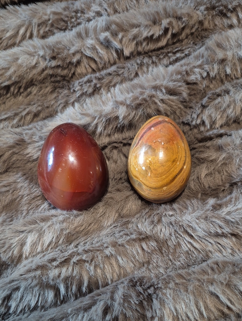 Polished Decorative Crystal Eggs - Brown & Yellow